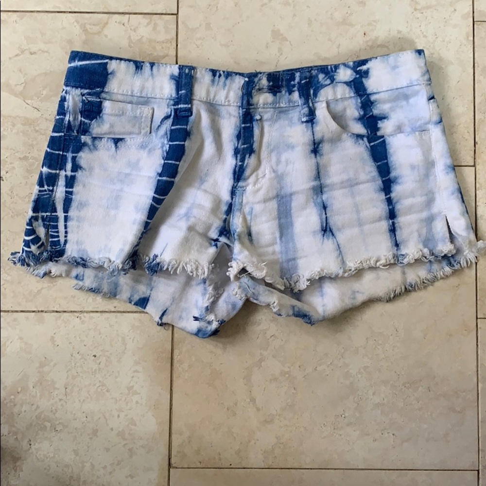 Butter blue and white tie-dye Jean shorts size 5